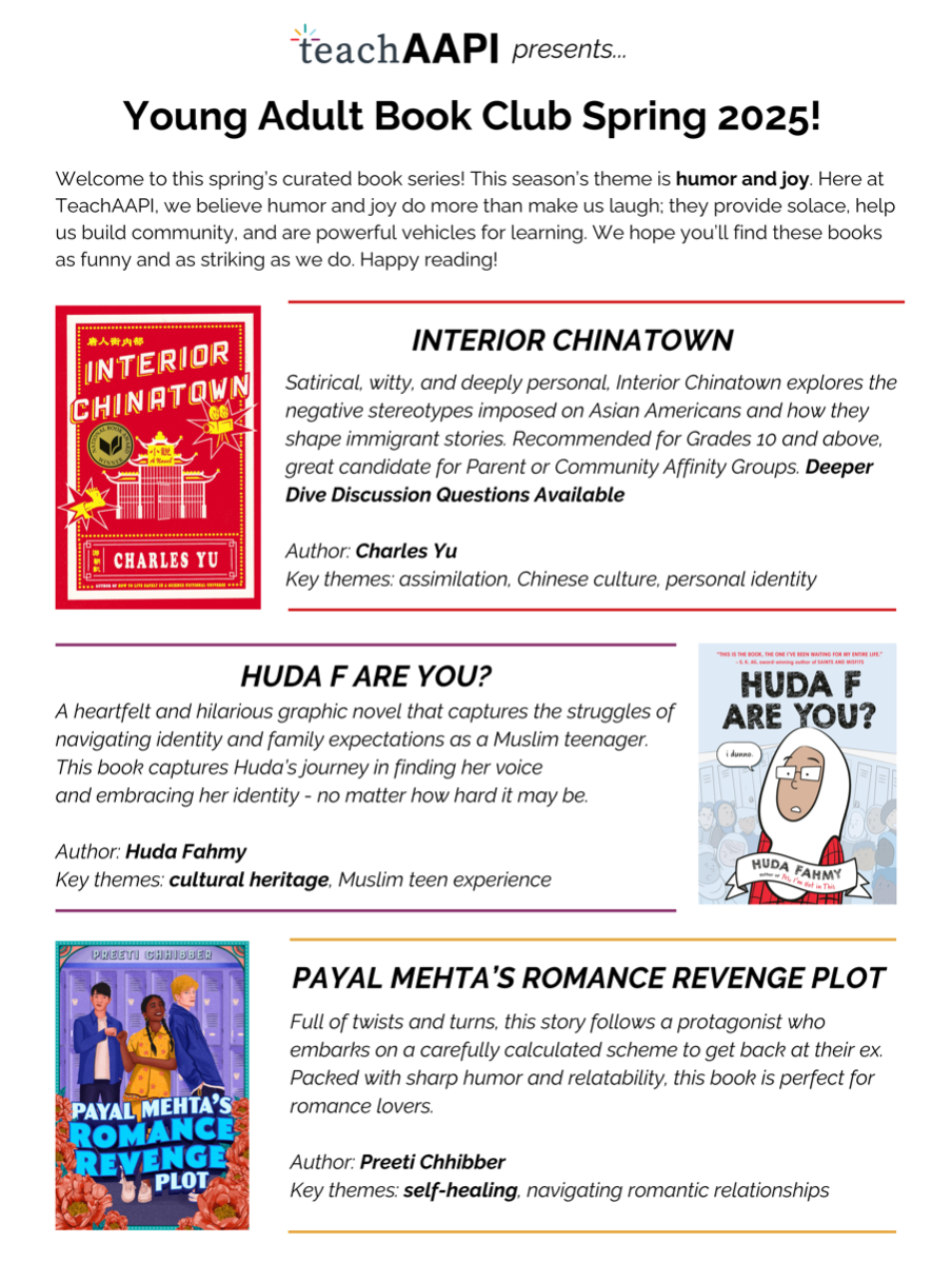 Young Adult Spring Book Club Guide