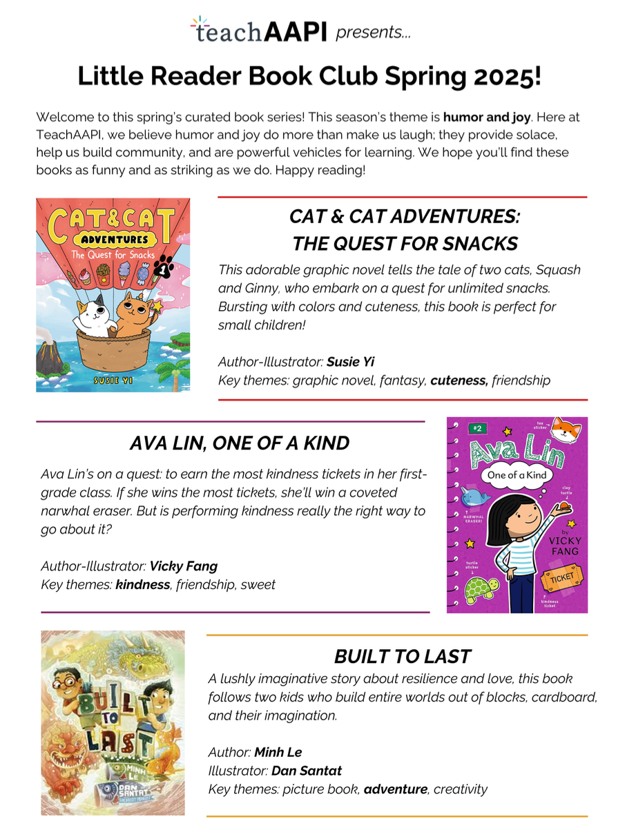 Little Reader Spring Book Club Guide