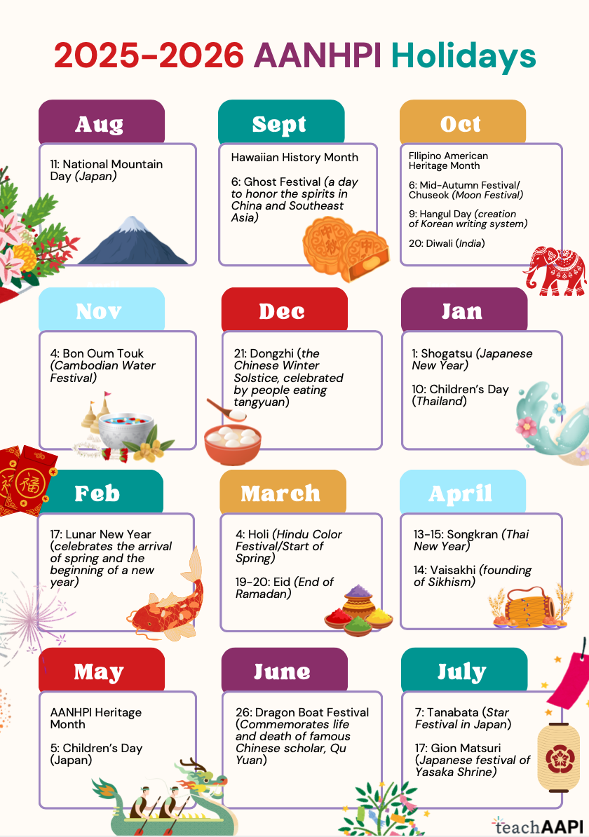 2025-2026 AANHPI Cultural Celebrations Calendar
