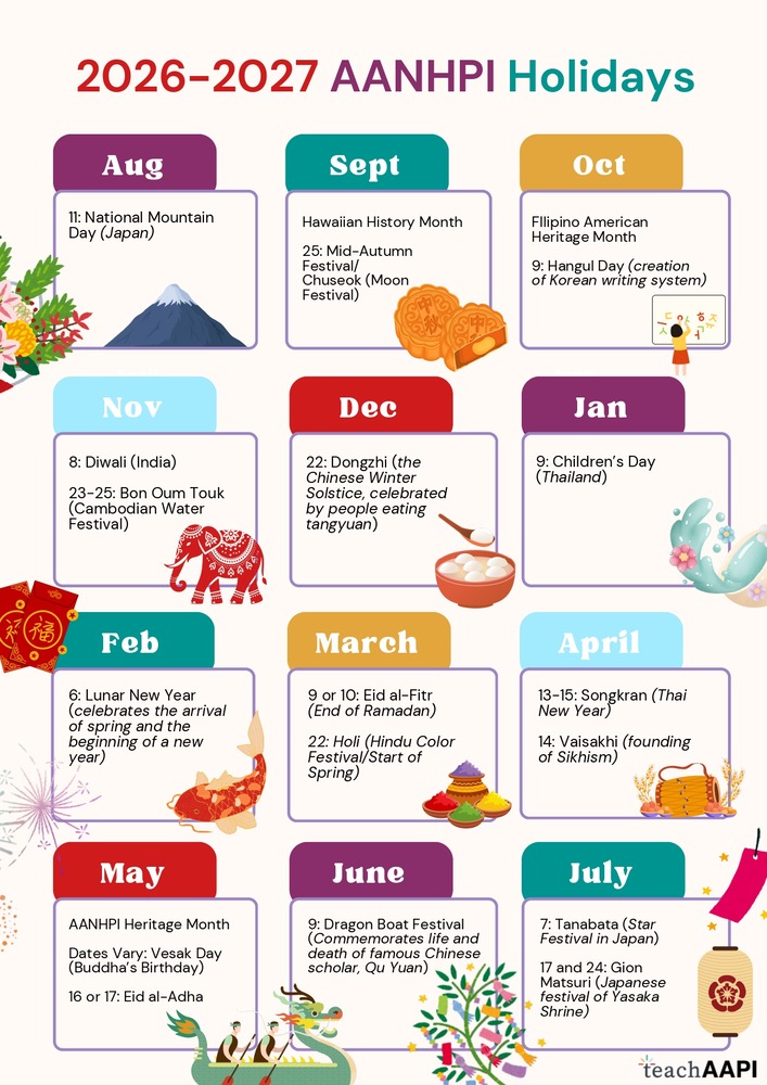 2026-2027 AANHPI Cultural Celebrations Calendar